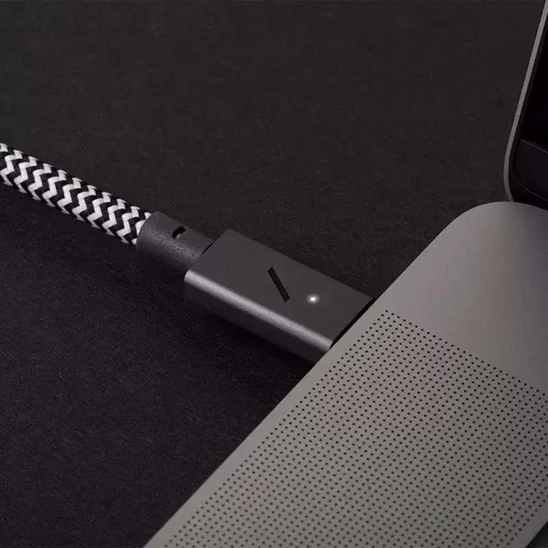 Native Union Belt Cable Pro USB-C do USB-C, 2,4 m, wyświetlacz LED, Rose