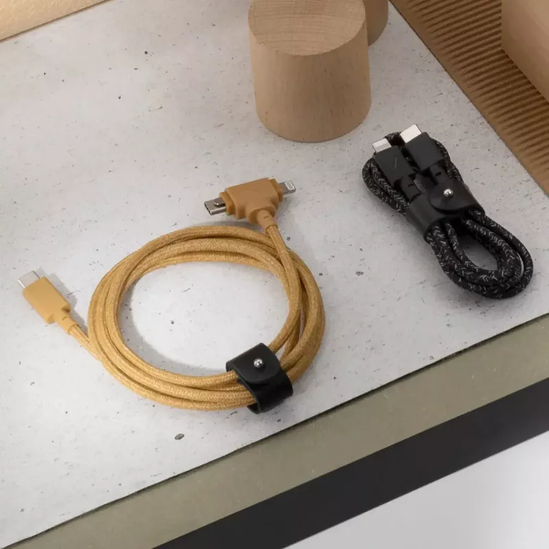 Kabel USB-C na USB-C / Lightning Native Union Belt kabel Duo, 1,5 m, zielony