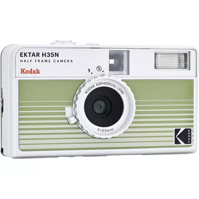 Kamera dalmierzowa na film Kodak Ektar H35N striped zielony RK0303, format 35 mm, sterowanie manualne