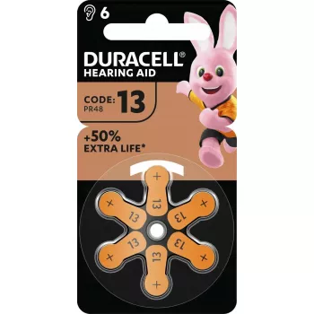 Bateria do aparatu słuchowego Duracell EasyTab 13 (PR48) 6 szt.