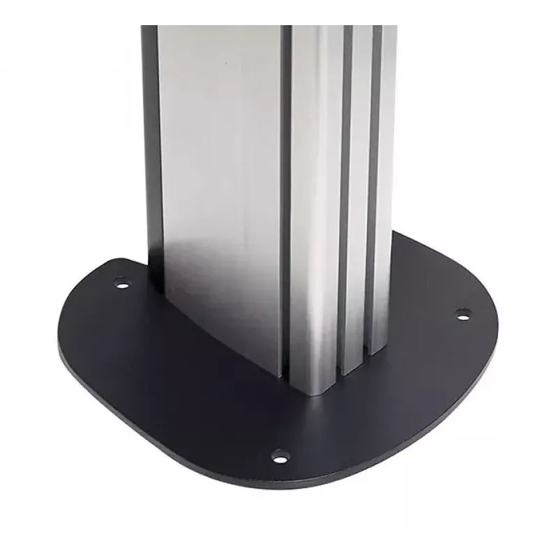 Przykręcana podstawa podłogowa B-TECH SYSTEM X BT8380 do montażu podłogowego, 240×240×6 mm, 200 kg, czarna