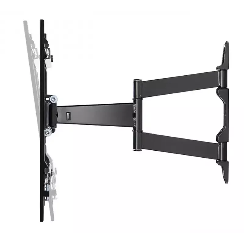 Uchwyt do wyświetlaczy sygnalizacyjnych naścienny/sufitowy B-TECH BTV513 dla 55 cali (139,7 cm), maks. 35 kg, VESA 426×400, zakres pochylenia -2–10°, obrót 180° — Czarny