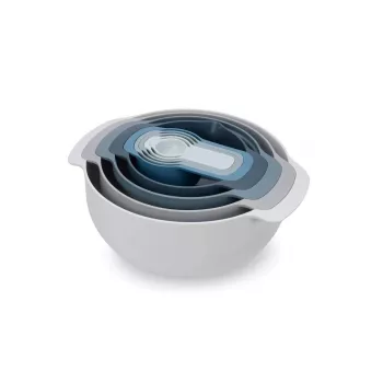 Zestaw Joseph Joseph Nest Stackable niebiesko-szary miska 4,5 l sitko 1,65 l