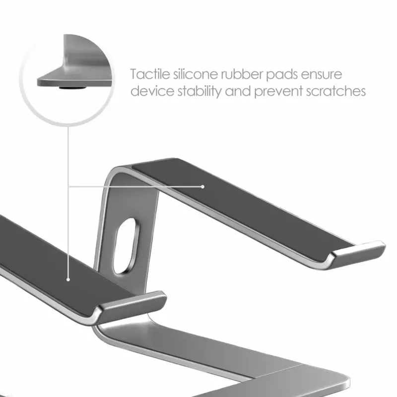 Podstawka pod laptopa Desire2 Supreme Pro Srebrna dla laptopów 43,9 cm (17,3 cala), aluminium, wysokość 127 mm, długość 254 mm