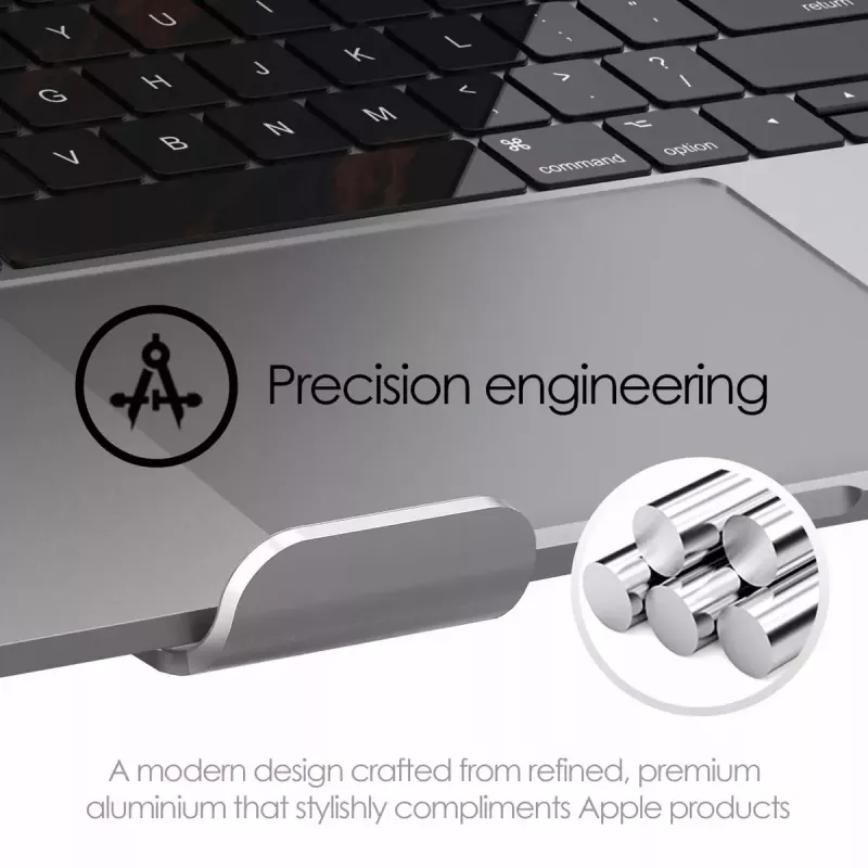 Podstawka pod laptopa Desire2 Supreme Pro Srebrna dla laptopów 43,9 cm (17,3 cala), aluminium, wysokość 127 mm, długość 254 mm