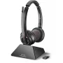 Zestaw słuchawkowy i ładowarka POLY W8220 — bezprzewodowy Bluetooth, nauszny, pałąk na głowę, zasięg 180 m, 160 g, czarny