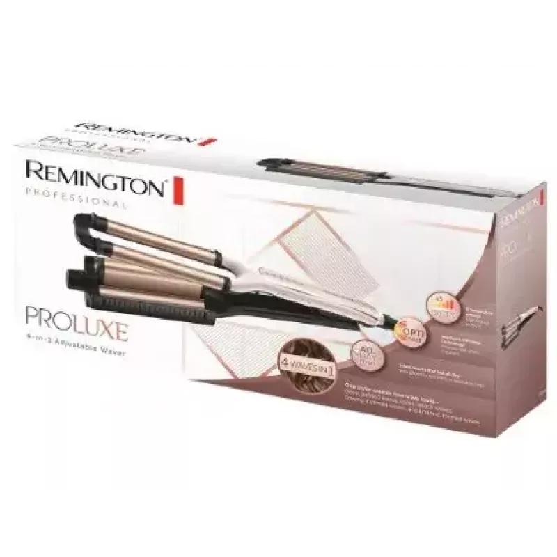 Automatyczna lokówka Remington CI91AW — różowe złoto/czarny, beczka w kształcie S, powłoka ceramiczna, 150–210°C, 3 m przewód obrotowy