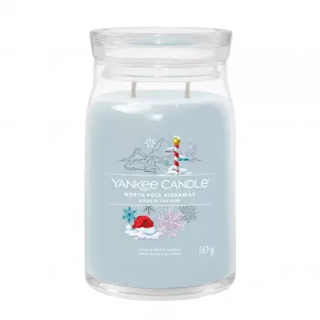 Świeca woskowa Yankee Candle North Pole Hideaway niebieska 157mm 567g