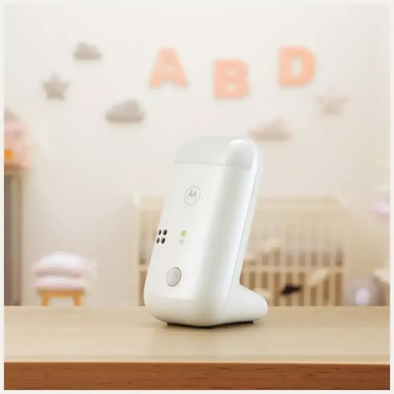 Baby monitor MOTOROLA PIP15 Twin Audio z zasięgiem 120 m, zestaw dwóch nausznych urządzeń audio