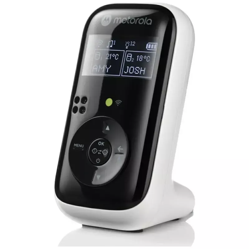Baby monitor MOTOROLA PIP15 Twin Audio z zasięgiem 120 m, zestaw dwóch nausznych urządzeń audio