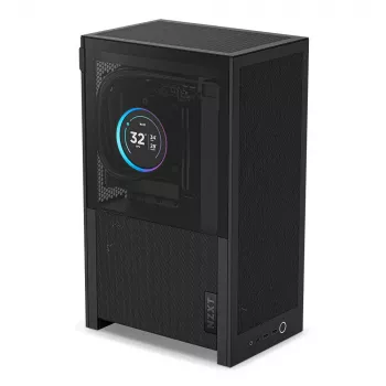 Obudowa PC NZXT H2 Flow Small Form Factor (SFF) — Mini-ITX, 2x zatoki 2,5 cala, szkło hartowane, czarna, 181×263×435 mm