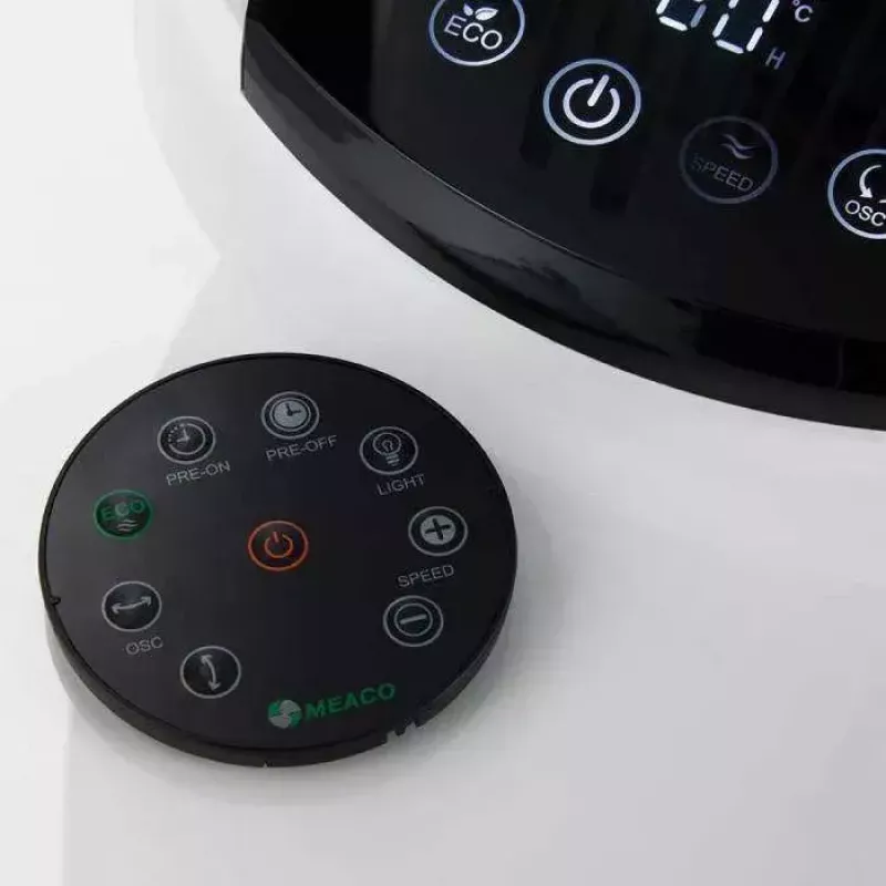 Wentylator stołowy łopatkowy Meaco MeacoFan 1056 biały — 12 prędkości, 23,5 W, AC 220–240 V