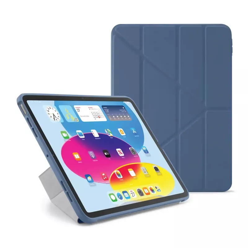 Etui z klapką do tabletu PIPETTO P052-51-V do iPad 10th Gen (10.9 cala) — mikrofibra i TPU, 5 trybów podstawki