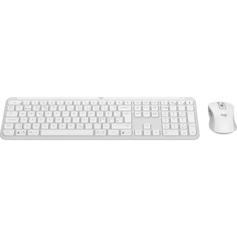 Logitech MK950 Signature cienki klawiatura mysz w zestawie Biuro RF bezprzewodowa + Bluetooth QWERTY duńsko-fińsko-norwesko-szwedzka biała
