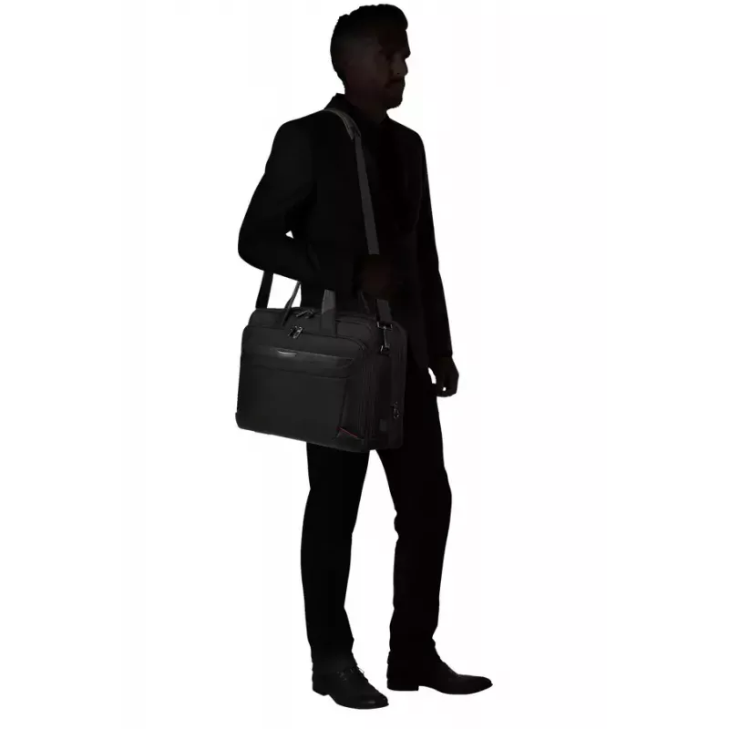 Aktówka Samsonite PRO-DLX 6 43,9 cm Czarna Rozszerzalna