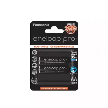 Akumulator AA Panasonic BK-3HCDE/2BE 2500 mAh 1,2 V, 2 szt.