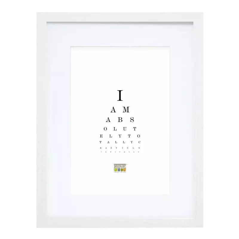 Pojedyncza ramka na zdjęcie Deknudt S66KF1 P1 Biała MDF Szkło Drewno 30x40
