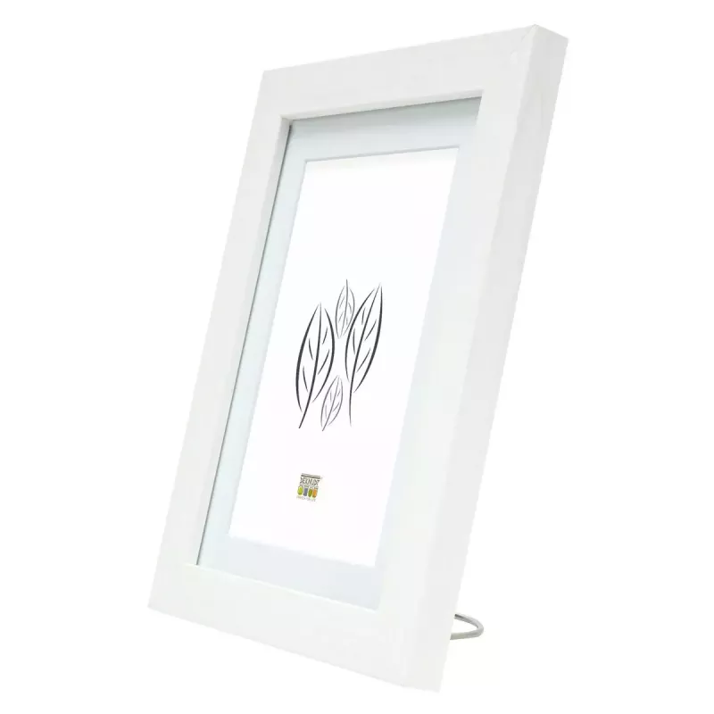 Pojedyncza ramka na zdjęcie Deknudt S66KF1 P1 Biała MDF Szkło Drewno 30x40