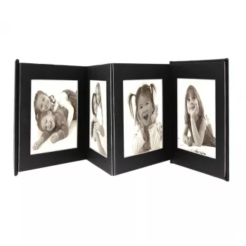 Album fotograficzny Deknudt Leporello Czarny 8 arkuszy 13 x 18 cm