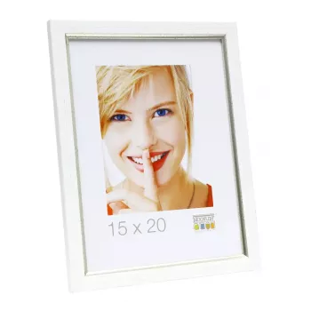 Pojedyncza ramka na zdjęcie Deknudt S46AF1 Srebrno-Biała 168x218mm