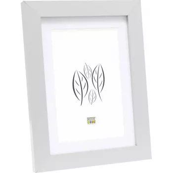 Ramka na zdjęcia Deknudt S66KD1 P1 15x20 drewno srebrne z passepartout
