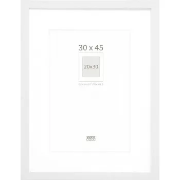 Ramka na zdjęcia Deknudt S66KD1 P1 30x45 drewno srebrne z passe-partout