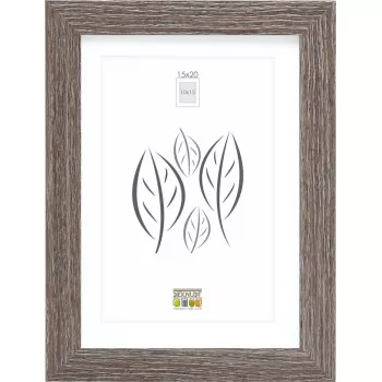 Ramka na zdjęcia Deknudt S66KH3 15×20 cm Drewno Szary Dąb z passe-partout
