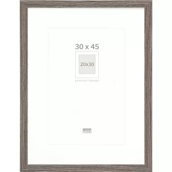 Ramka na zdjęcia Deknudt S66KH3 Wood szary Oak 30x45 z passepartout