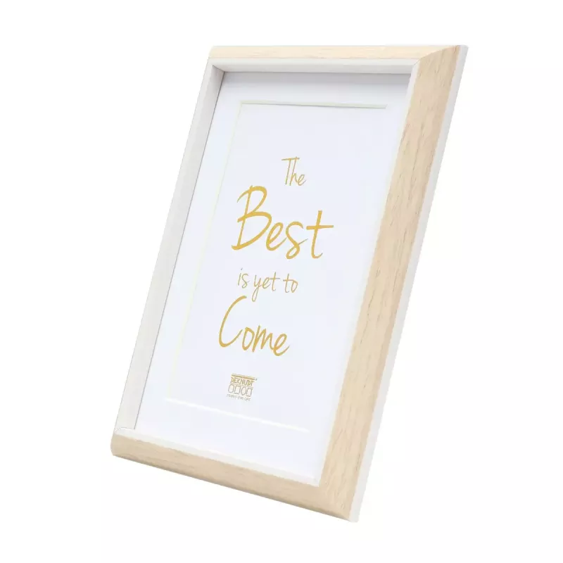 Pojedyncza ramka na zdjęcia Deknudt S46WG3 P1 Natural biały 199x259 mm