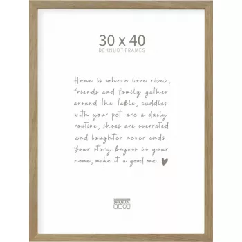 Ramka na zdjęcia Deknudt S47CJ1 solid oak 30×40 cm – do montażu na ścianie i ustawienia na stole