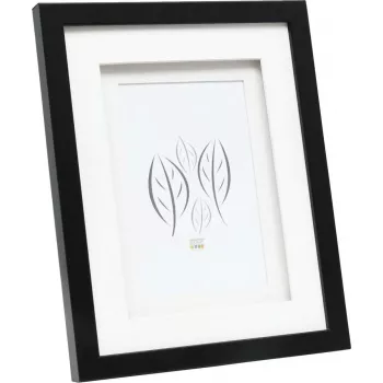 Ramka na zdjęcie podwójne passepartout Deknudt S65KK2 czarna 13x13 cm