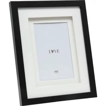 Ramka na zdjęcia Deknudt Double Passepartout S65KK2 Czarna 15x20 cm drewno