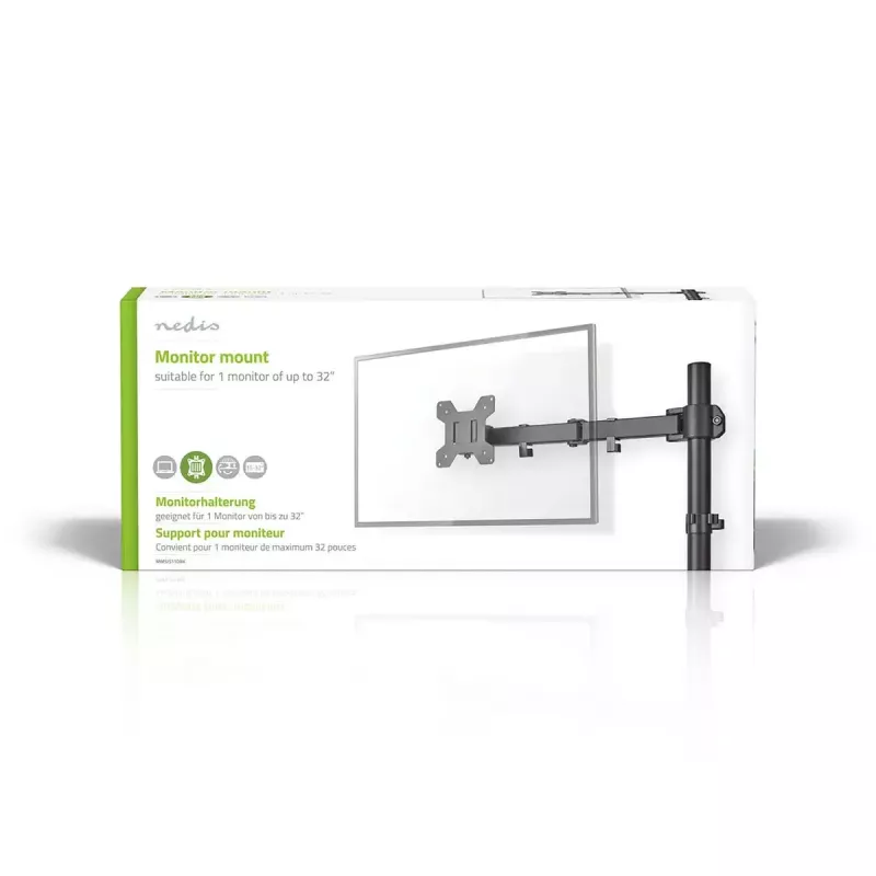 Uchwyt do monitora Nedis MMSIS110BK 81,3 cm 32 cale Czarny na biurko