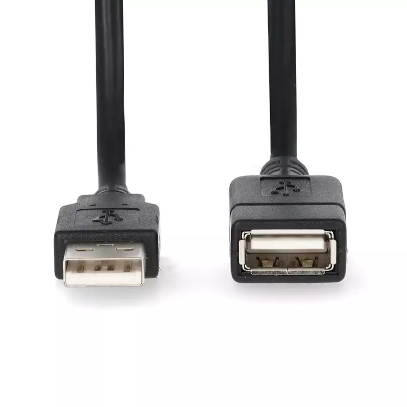 Nedis CCGL60010BK20 kabel przedłużający USB 2.0, wtyk A - gniazdo A, 2 m, czarny