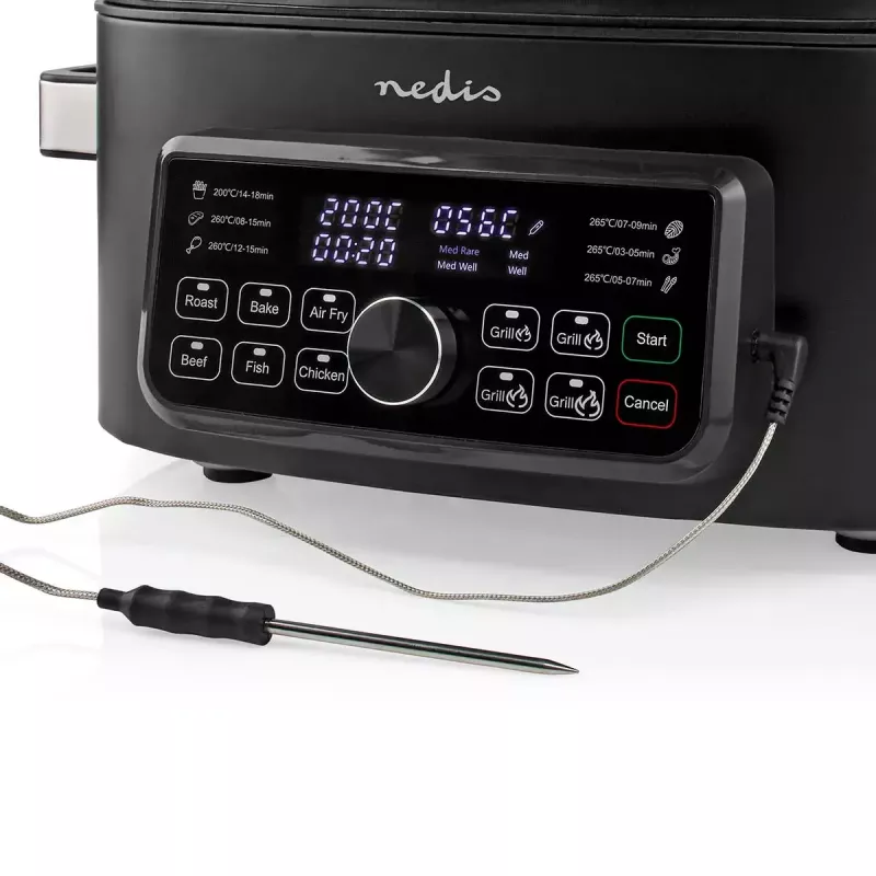 Gorące powietrze frytkownica Nedis KAAFG600BK 6 l 1660 W czarna