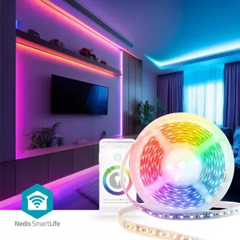 Taśma LED Nedis WIFILS52CRGBW 5 m Wi‑Fi SmartLife RGBW