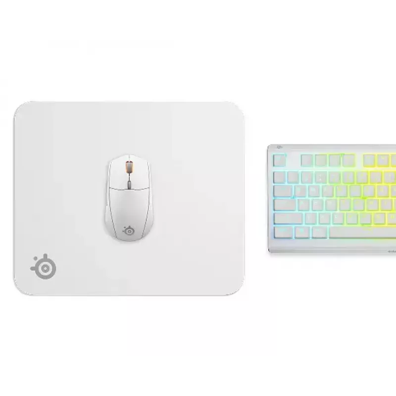 Podkładka pod mysz Steelseries QcK M biała 320x270mm mikrofibra guma
