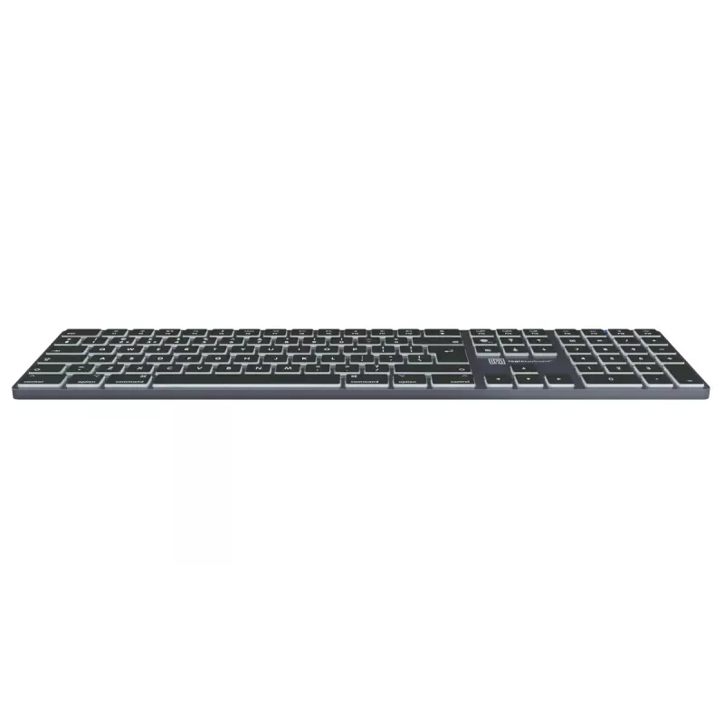 Klawiatura LogicKeyboard SKB-TM-UK pełnowymiarowa USB + Bluetooth, QWERTY UK English, tytanowa