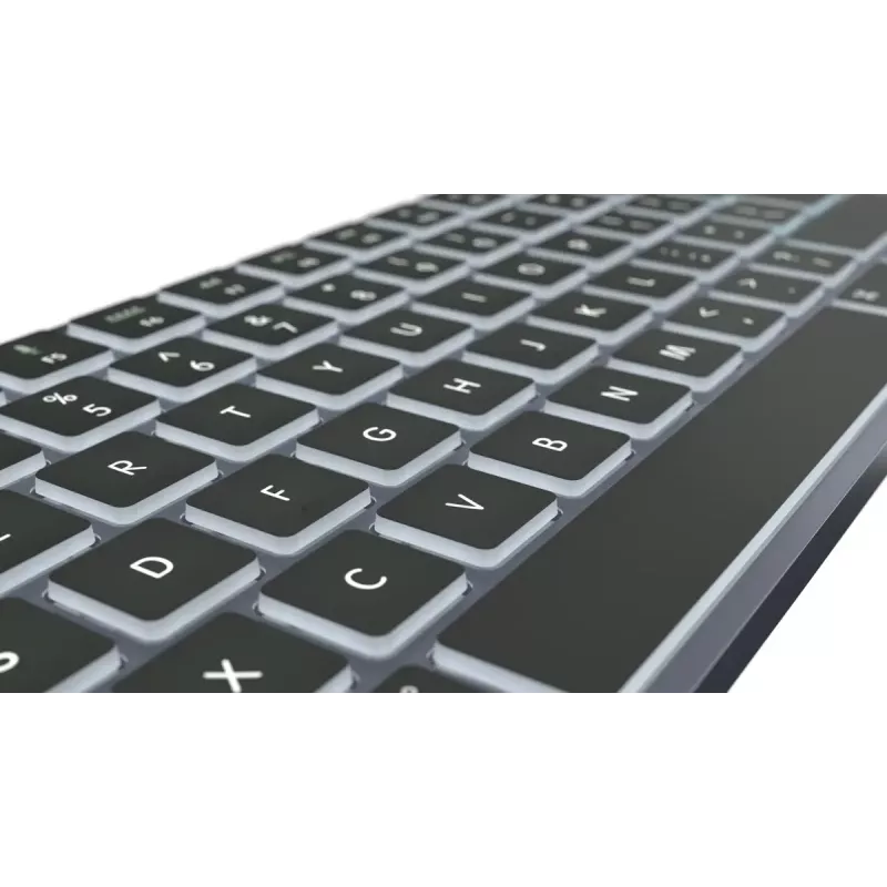 Klawiatura LogicKeyboard SKB-TM-UK pełnowymiarowa USB + Bluetooth, QWERTY UK English, tytanowa