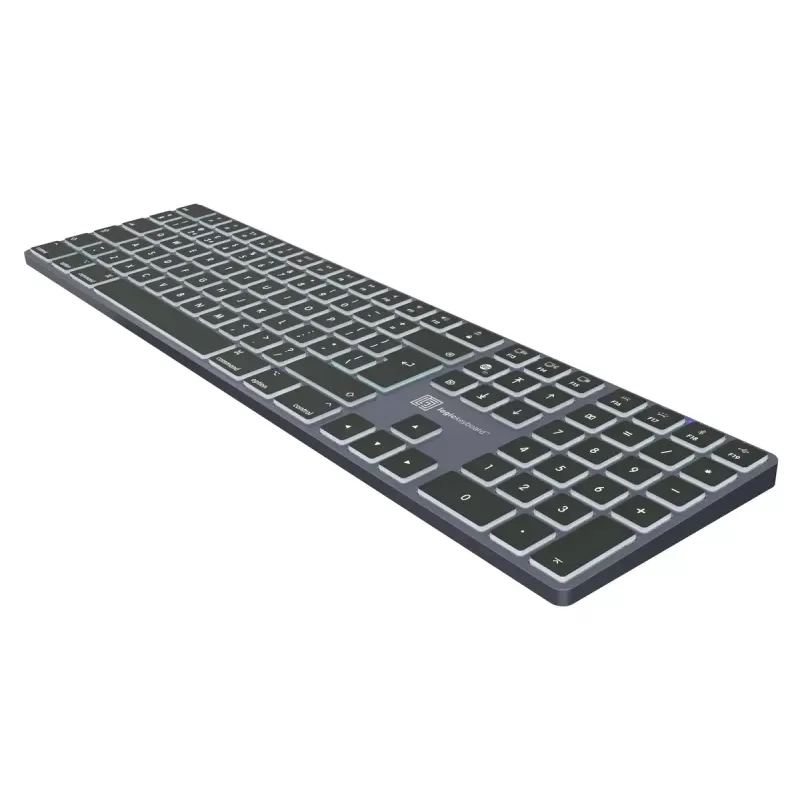 Klawiatura LogicKeyboard SKB-TM-UK pełnowymiarowa USB + Bluetooth, QWERTY UK English, tytanowa