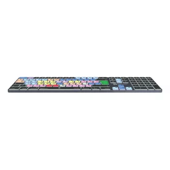 Pełnowymiarowa klawiatura Bluetooth LogicKeyboard LKB-MCOM4-TM — układ QWERTY niemiecki, 109 klawiszy, szary tytanowy