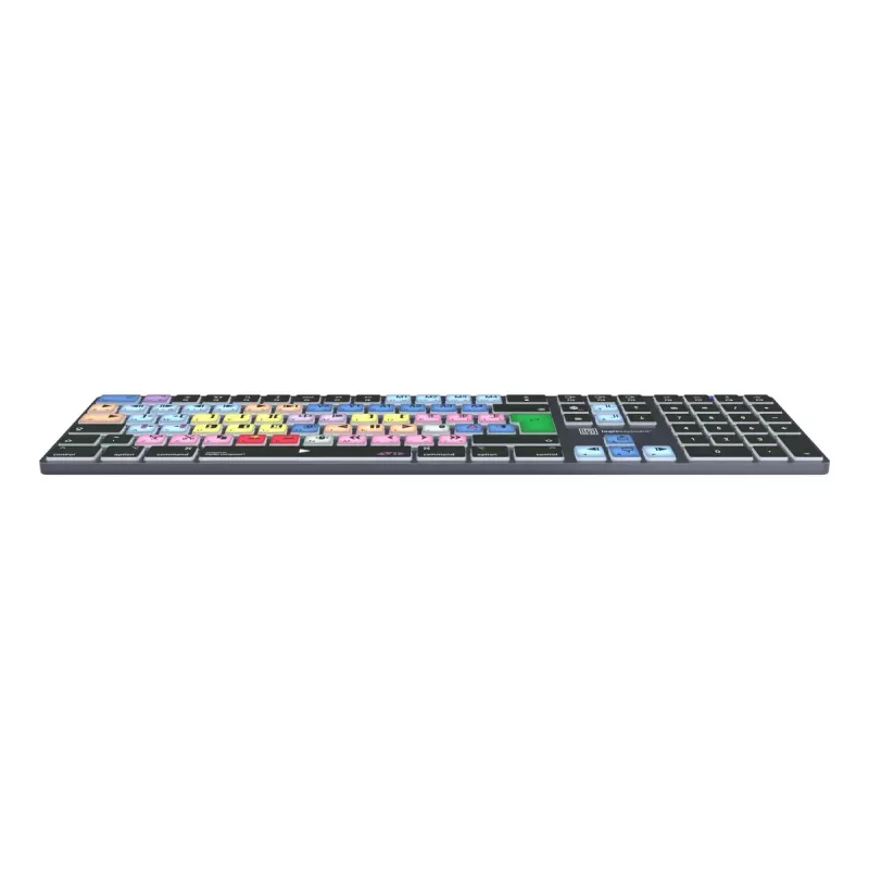 Pełnowymiarowa klawiatura Bluetooth LogicKeyboard LKB-MCOM4-TM — układ QWERTY niemiecki, 109 klawiszy, szary tytanowy