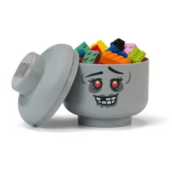 Głowa do przechowywania 'Zombie' mini by room copenhagen — kompatybilny z LEGO pojemnik do przechowywania, szary