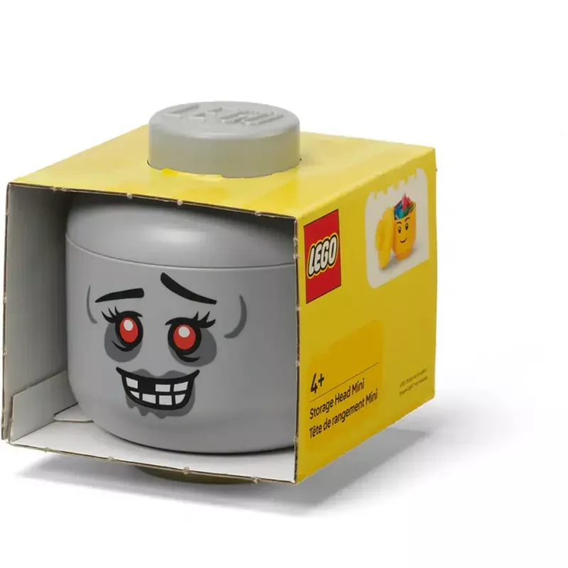 Głowa do przechowywania 'Zombie' mini by room copenhagen — kompatybilny z LEGO pojemnik do przechowywania, szary