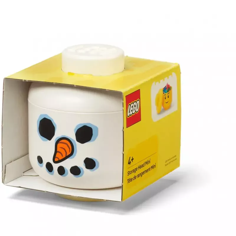 Storage Head Snowman mini od room copenhagen — organizer na klocki i zabawki kompatybilny z LEGO, biały