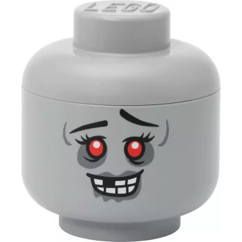 Room Copenhagen LEGO Storage Head „Zombie” mały szary – pojemnik do przechowywania zabawek