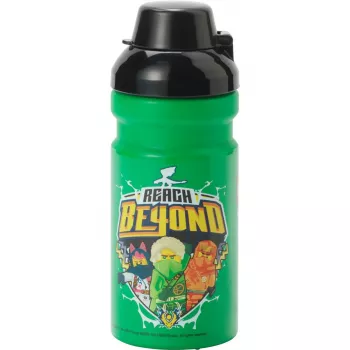 Butelka do picia room copenhagen Ninjago zielony — 0,39 L, zielona/czarna
