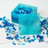 Storage Brick 4 Top Lid Glitter by room copenhagen — jasnoniebieski/przezroczysty pojemnik do przechowywania w stylu LEGO