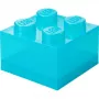 Storage Brick 4 Top Lid Glitter by room copenhagen — jasnoniebieski/przezroczysty pojemnik do przechowywania w stylu LEGO