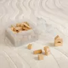 Storage Brick 4 Top Lid Glitter (przezroczysty) od room copenhagen — Pojemnik do przechowywania kompatybilny z LEGO, 4 wypustki, przezroczysty brokat